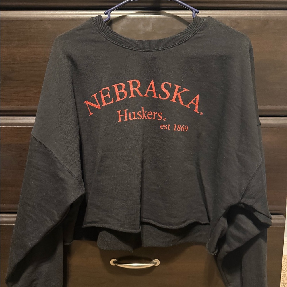 Cropped Nebraska Huskers Crewneck